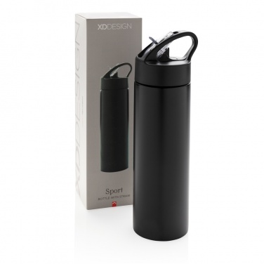 Logo trade promotional items picture of: Sport bottle with straw