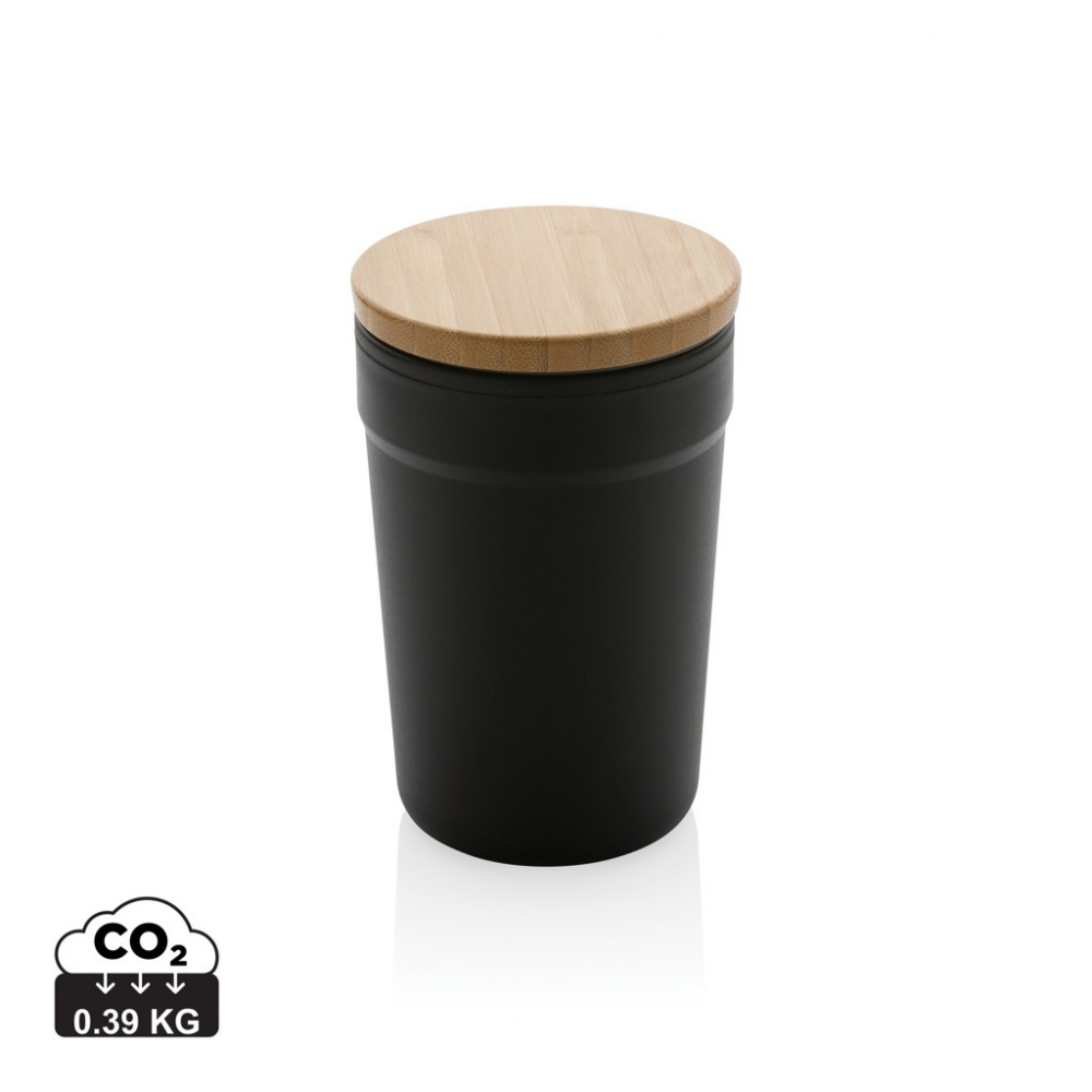 Logo trade corporate gift photo of: GRS certified recycled PP mug with bamboo lid