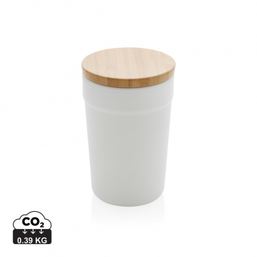 Logo trade promotional merchandise photo of: GRS certified recycled PP mug with bamboo lid