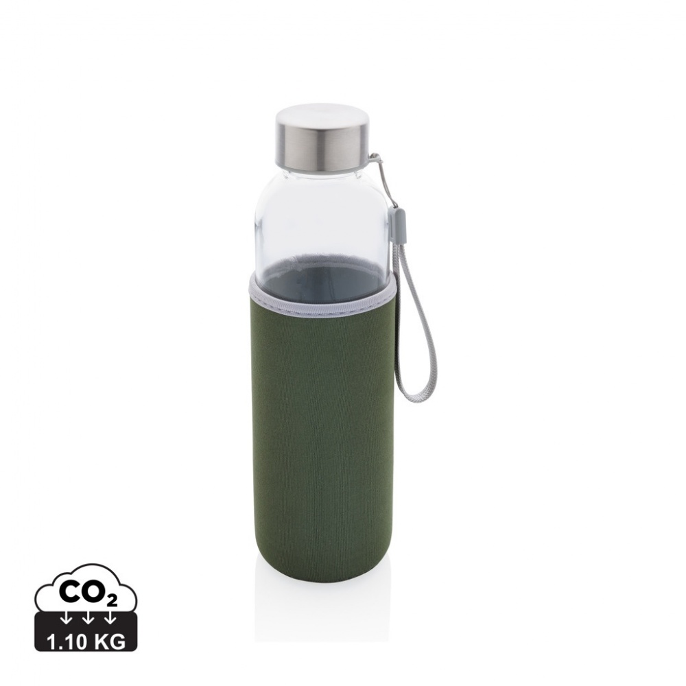 Logo trade promotional giveaways picture of: Glass bottle with neoprene sleeve