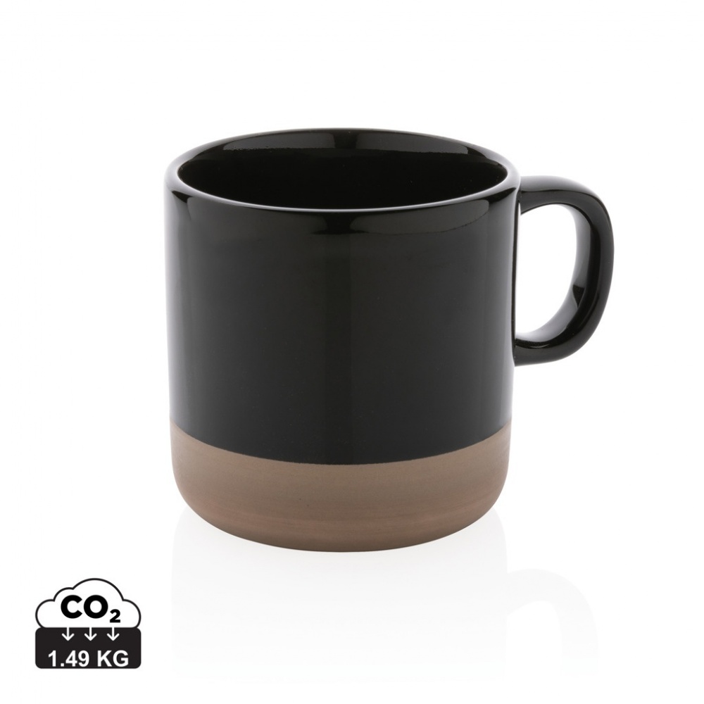 Logo trade promotional giveaways picture of: Glazed ceramic mug 360ml