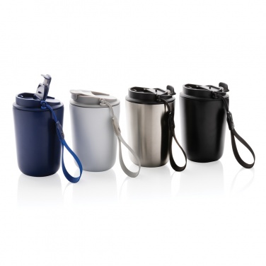 Logotrade promotional products photo of: Cuppa RCS re-steel vacuum tumbler with lanyard