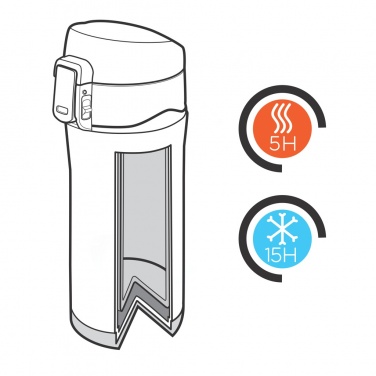 Logotrade advertising product image of: RCS Recycled stainless steel easy lock vacuum mug