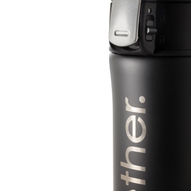 Logo trade promotional gifts picture of: RCS Recycled stainless steel easy lock vacuum mug