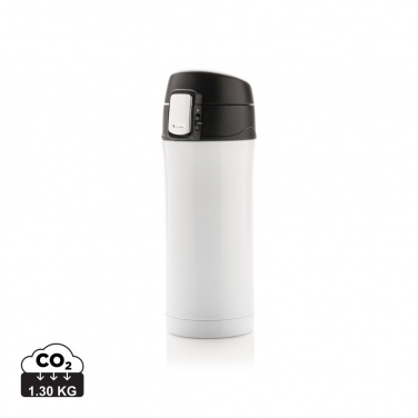 Logo trade business gifts image of: RCS Recycled stainless steel easy lock vacuum mug