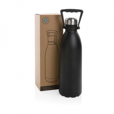 Logo trade promotional merchandise image of: RCS Recycled stainless steel large vacuum bottle 1.5L
