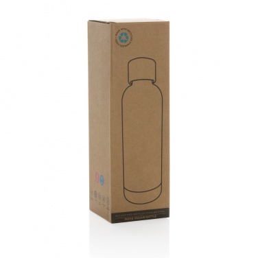 Logotrade promotional giveaway image of: Wood RCS certified recycled stainless steel vacuum bottle