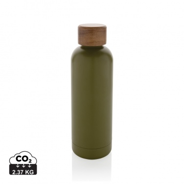 Logotrade corporate gifts photo of: Wood RCS certified recycled stainless steel vacuum bottle