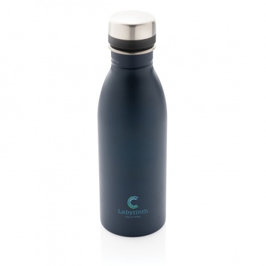 Logo trade promotional merchandise image of: RCS Recycled stainless steel deluxe water bottle