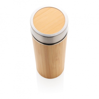 Logo trade advertising products image of: Leak proof bamboo vacuum bottle