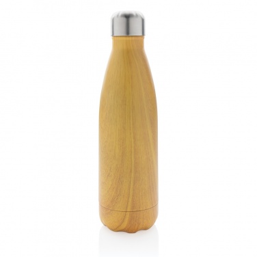 Logo trade promotional gifts picture of: Vacuum insulated stainless steel bottle with wood print
