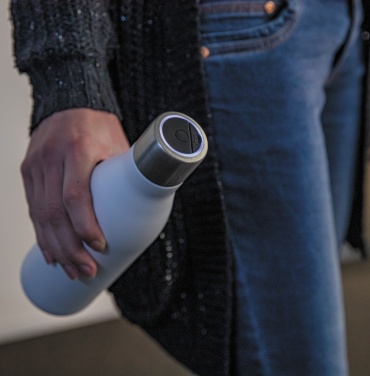 Logo trade promotional merchandise photo of: UV-C steriliser vacuum stainless steel bottle