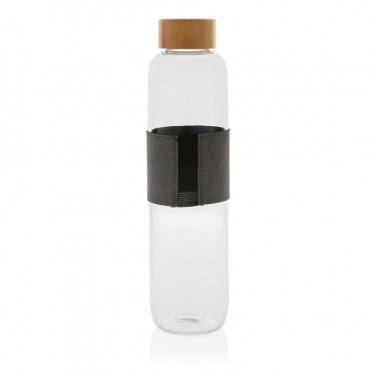 Logo trade promotional items image of: Impact borosilicate glass bottle with bamboo lid