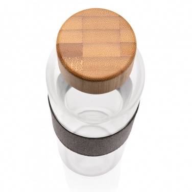 Logo trade advertising products picture of: Impact borosilicate glass bottle with bamboo lid