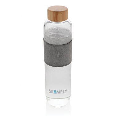 Logotrade advertising products photo of: Impact borosilicate glass bottle with bamboo lid