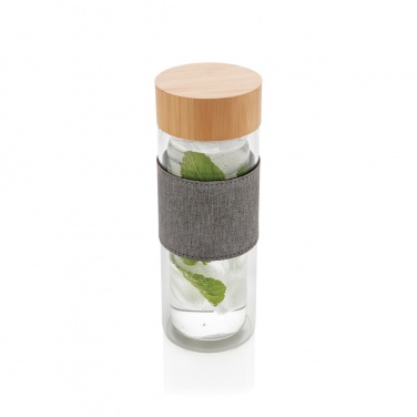 Logo trade promotional giveaways image of: Impact double wall borosilicate glass bottle
