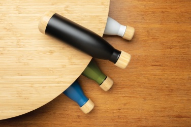 Logotrade promotional merchandise photo of: Vacuum stainless steel bottle with bamboo lid and bottom