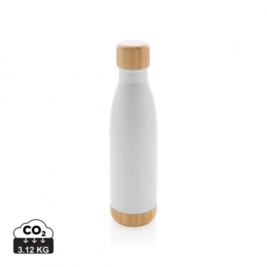 Logotrade promotional giveaway picture of: Vacuum stainless steel bottle with bamboo lid and bottom