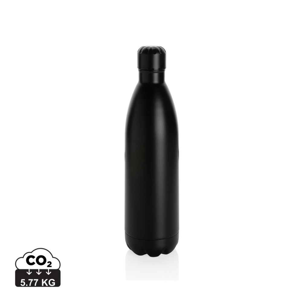 Logo trade promotional gifts picture of: Solid colour vacuum stainless steel bottle 1L