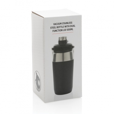 Logo trade corporate gifts picture of: Vacuum stainless steel dual function lid bottle 500ml