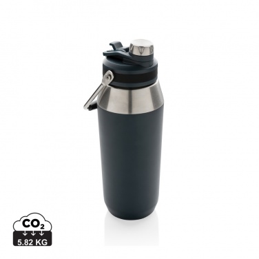 Logo trade corporate gifts picture of: Vacuum stainless steel dual function lid bottle 1L