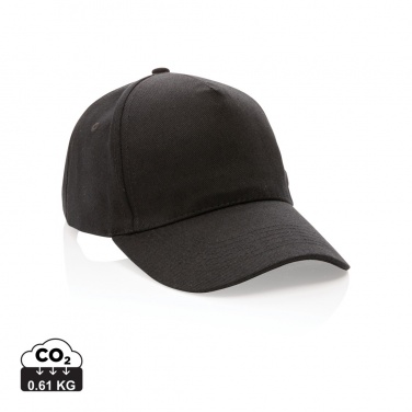 Logo trade promotional merchandise image of: Impact 5panel 280gr Recycled cotton cap with AWARE™ tracer