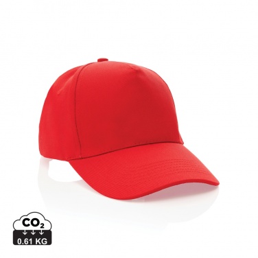 Logo trade promotional items image of: Impact 5panel 280gr Recycled cotton cap with AWARE™ tracer
