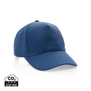 Logo trade promotional merchandise image of: Impact 5panel 280gr Recycled cotton cap with AWARE™ tracer