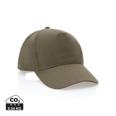 Logotrade promotional merchandise picture of: Impact 5 panel 190gr Recycled cotton cap with AWARE™ tracer