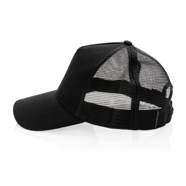 Logo trade promotional merchandise photo of: Impact AWARE™ Brushed rcotton 5 panel trucker cap 190gr