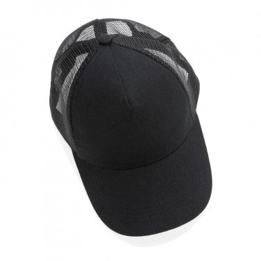 Logotrade advertising product image of: Impact AWARE™ Brushed rcotton 5 panel trucker cap 190gr