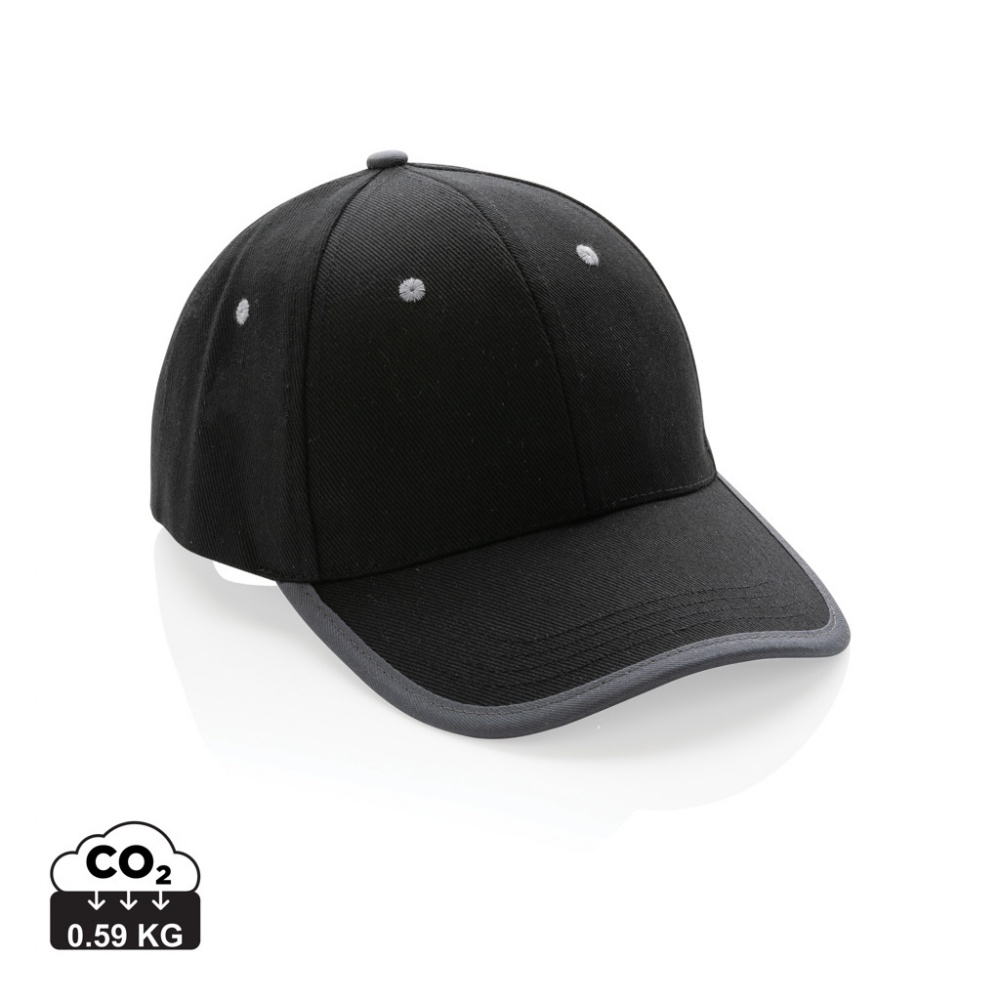 Logo trade advertising products picture of: Impact AWARE™ Brushed rcotton 6 panel contrast cap 280gr