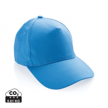 Logotrade business gift image of: Impact 5panel 280gr Recycled cotton cap with AWARE™ tracer