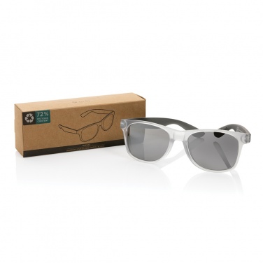 Logo trade promotional product photo of: Gleam RCS recycled PC mirror lens sunglasses