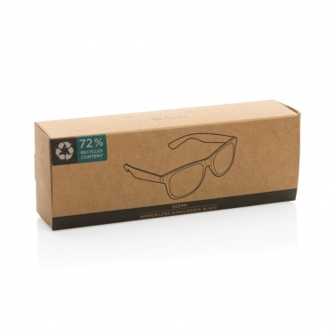 Logo trade promotional giveaways image of: Gleam RCS recycled PC mirror lens sunglasses