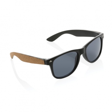 Logo trade promotional merchandise image of: GRS recycled PC plastic sunglasses with cork