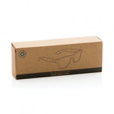 Logotrade promotional merchandise picture of: Bamboo and RCS recycled plastic sunglasses