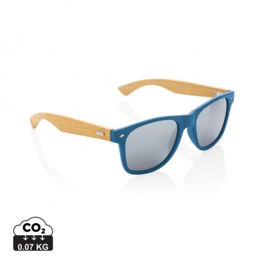 Logo trade promotional gifts image of: Bamboo and RCS recycled plastic sunglasses
