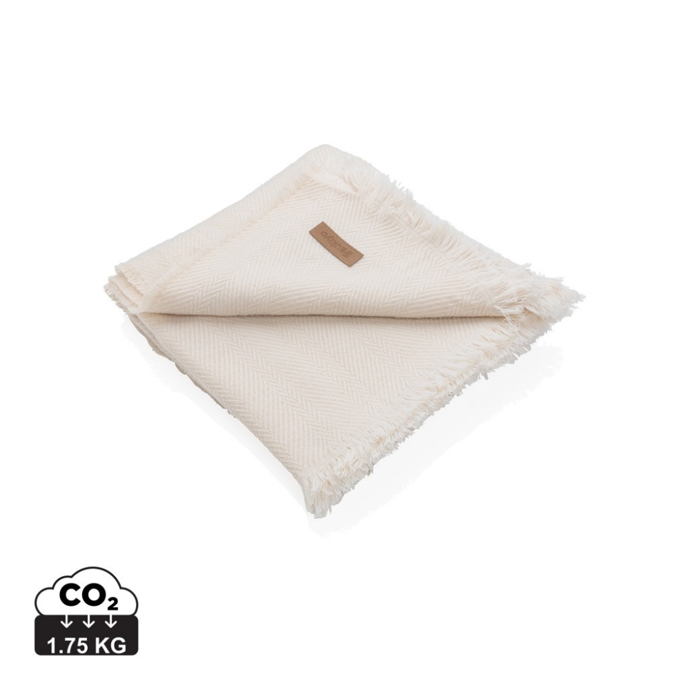 Logo trade promotional gift photo of: Ukiyo Aware™ Polylana® woven blanket 130x150cm