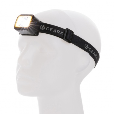 Logo trade promotional merchandise image of: Gear X RCS rPlastic heavy duty head torch