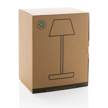 Logotrade corporate gift image of: Pure Glow RCS usb-rechargeable recycled plastic table lamp