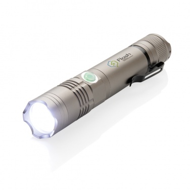 Logo trade promotional giveaway photo of: Rechargeable 3W flashlight