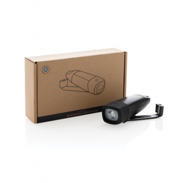 Logotrade promotional product image of: Lightwave RCS rplastic USB-rechargeable torch with crank