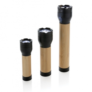 Logo trade promotional gift photo of: Lucid 1W RCS certified recycled plastic & bamboo torch