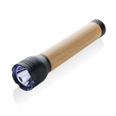 Logo trade promotional gift photo of: Lucid 5W RCS certified recycled plastic & bamboo torch