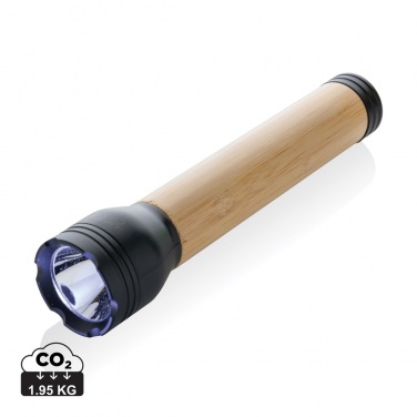 Logo trade promotional products image of: Lucid 5W RCS certified recycled plastic & bamboo torch