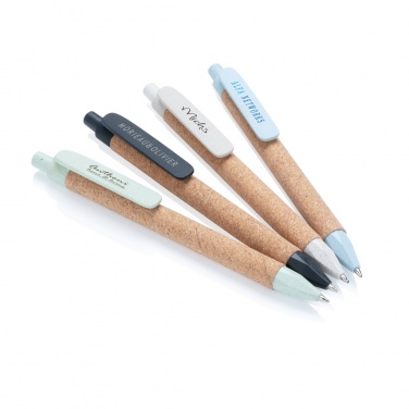 Logotrade promotional item image of: Write wheatstraw and cork pen