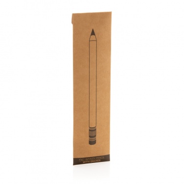 Logo trade advertising products picture of: Bamboo infinity pencil with eraser