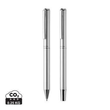 Logotrade promotional merchandise photo of: Swiss Peak Cedar RCS certified recycled aluminum pen set