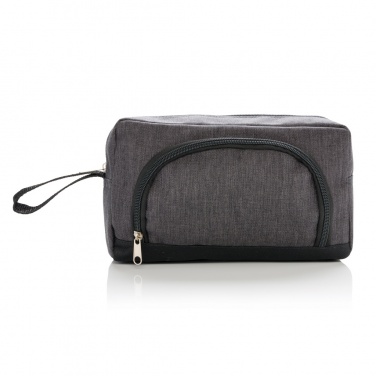 Logo trade promotional giveaways image of: Classic two tone toiletry bag